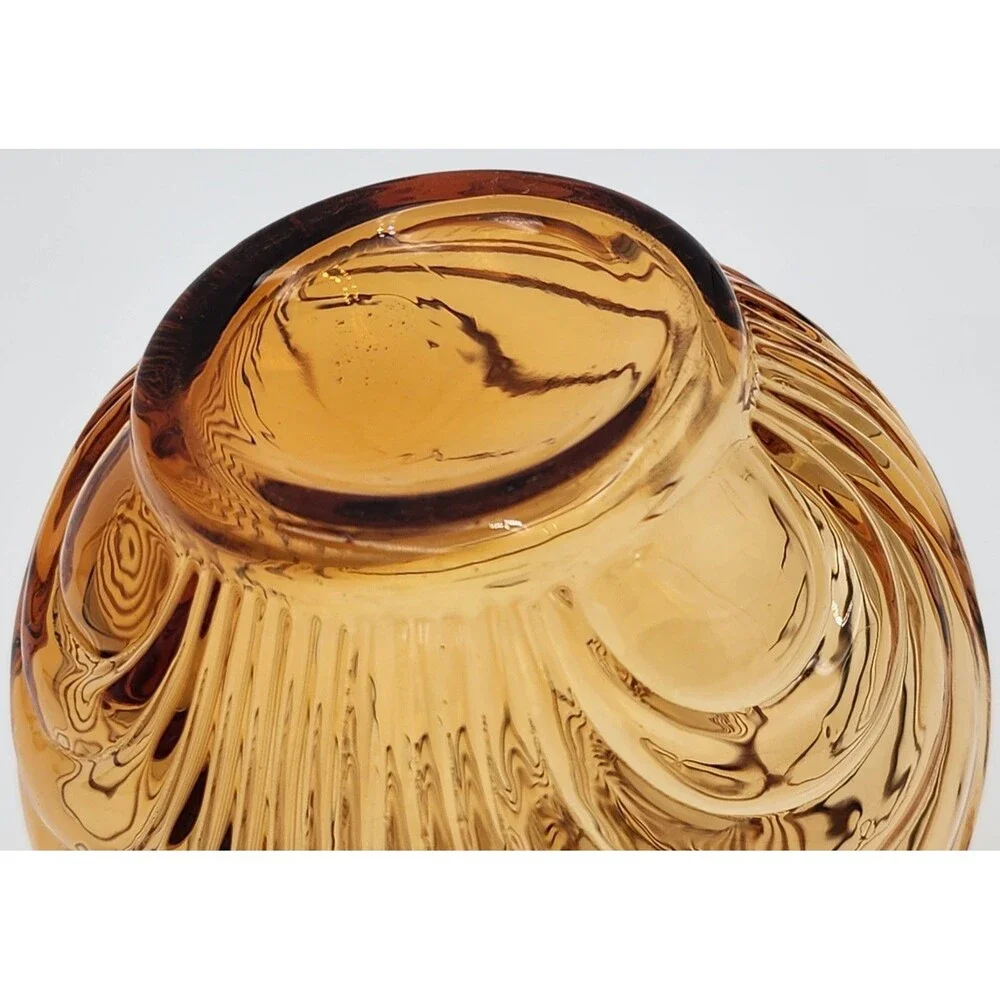 Elegant CAMBRIDGE Glass Amber CAPRICE Ball Vase